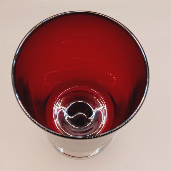 Cristal D'Arques-Durand Water Goblet Cavalier Ruby Glass, Finger Bowls Set of 2 - Picture 5 of 15